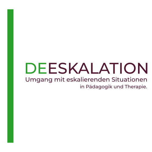 Das Wort Deeskalation, darunter der Text zu den Inhalten des Seminars.
